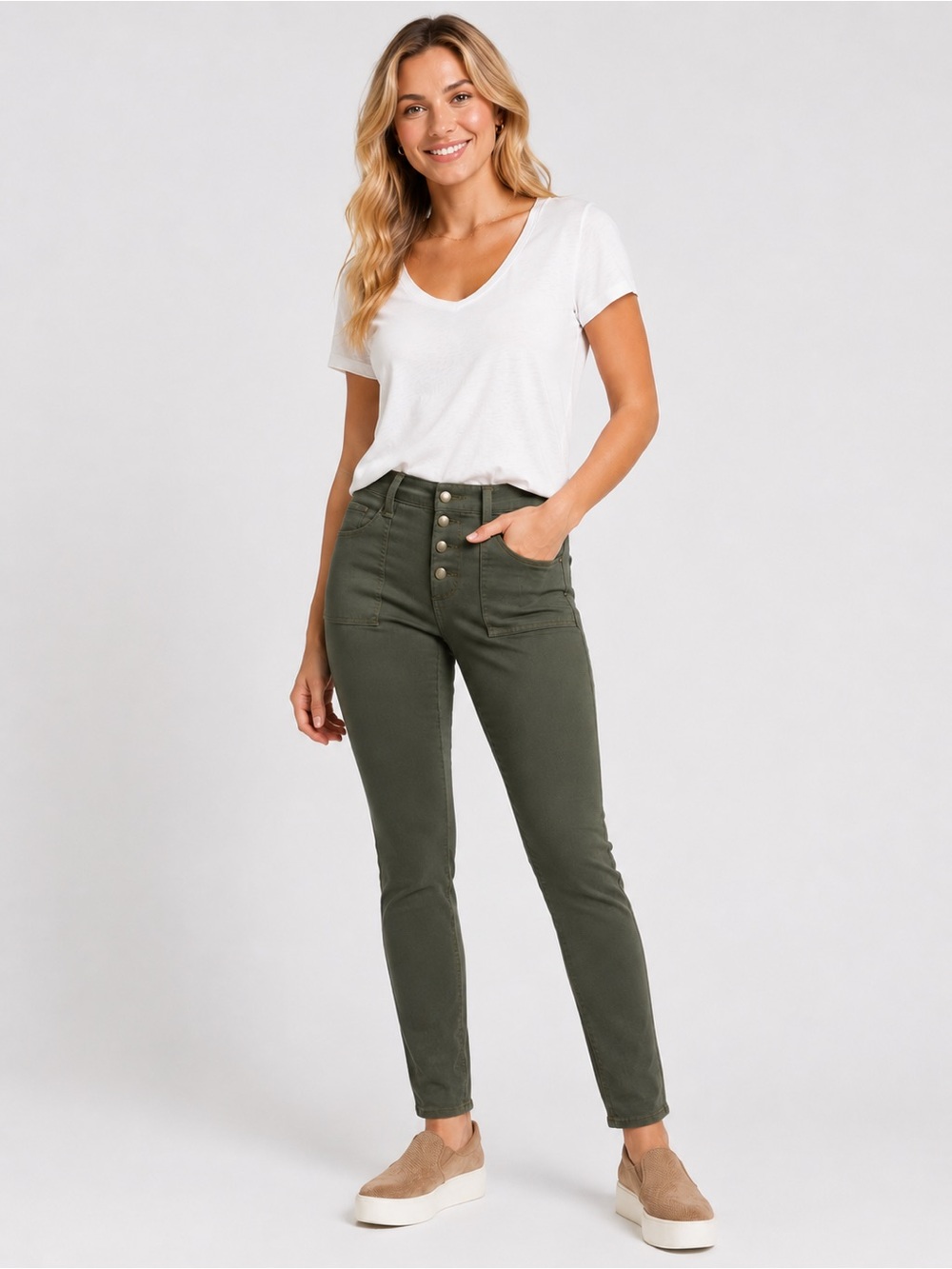 Olive Green Skinny Jeans